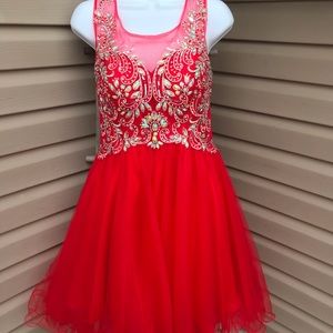 Hannah Classy Sweater Dress Red